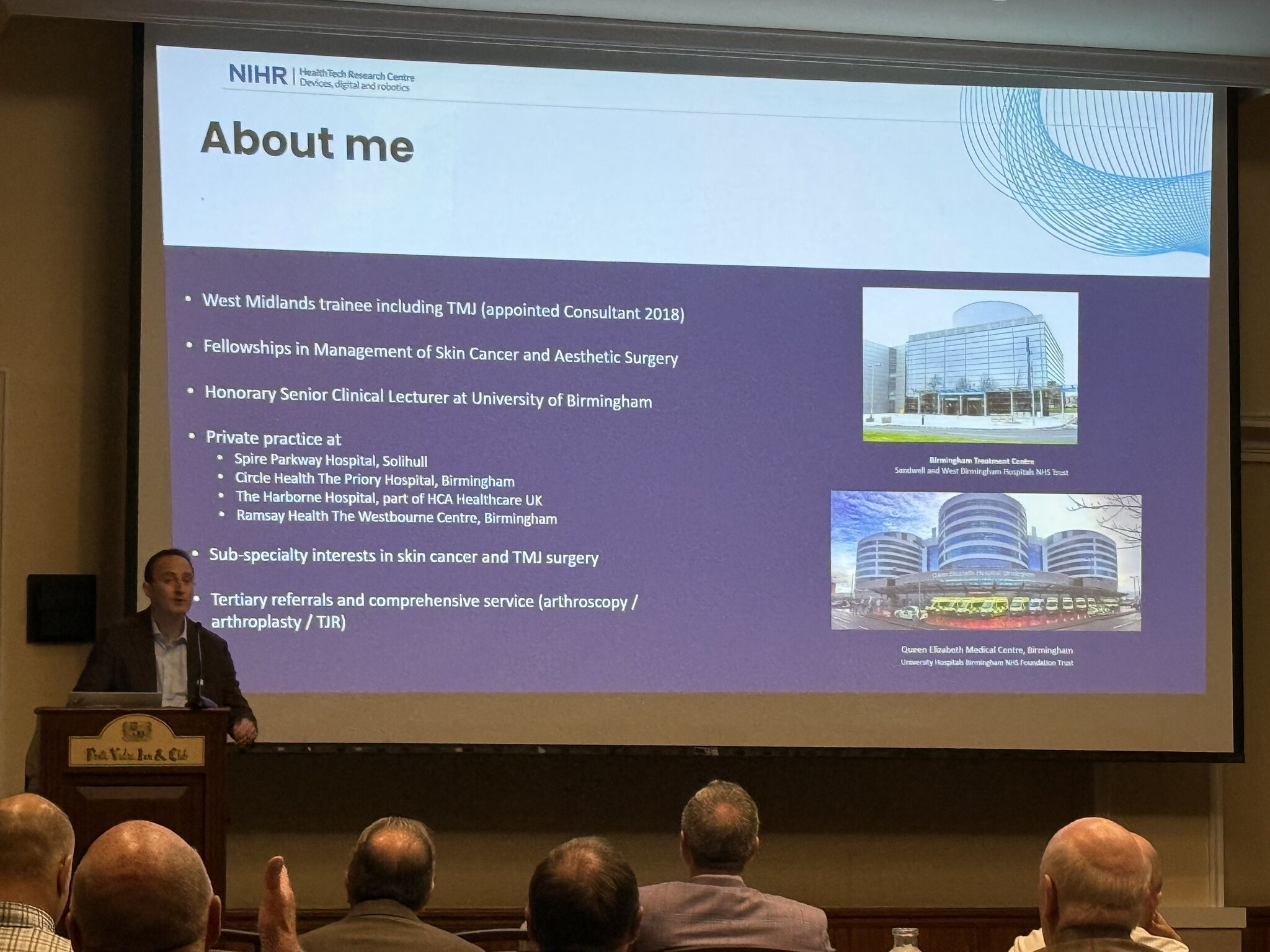 Dr Ross Elledge presenting the cost effectiveness study for the XEDAQ app to the AMERICAN SOCIETY OF TMJ SURGEONS in Ponte Vedra Beach, Florida, USA.